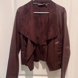 NWT Bagatelle Burgundy Faux Leather Jacket size Medium